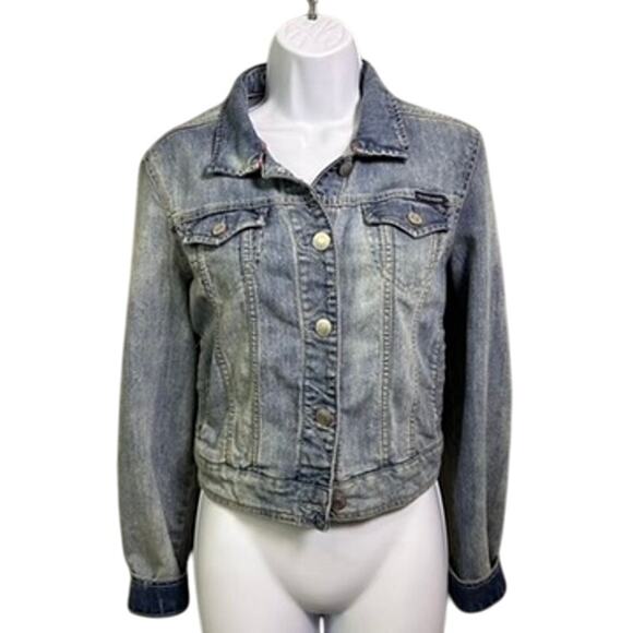 US Polo Assn Denim Jacket Womens Medium Classic Trucker Capsule Staple Everyday - Picture 1 of 11
